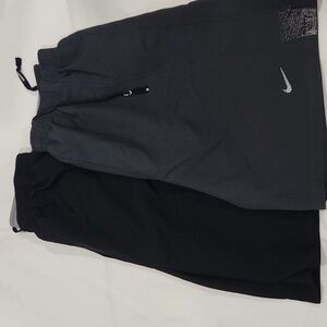 2 Pair - Nike Men's Black/Gray Athletic Shorts  With Liner